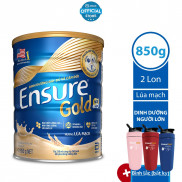[Tăng Bình lắc bất kỳ] Bộ 02 Lon Sữa bột Ensure Gold Lúa mạch 850g/hộp